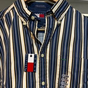 Tommy Hilfiger Stripe Button Down Shirt XL